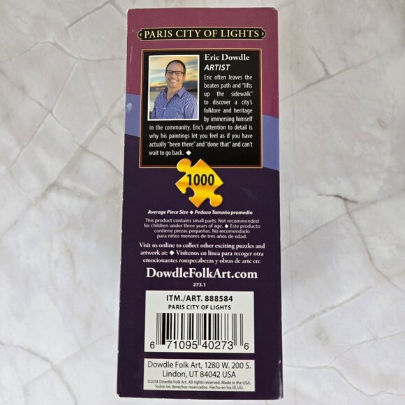 Dowdle Paris City of Lights 1000 Piece Jigsaw Puzzle NWT Activity Hobby Family - Picture 5 of 9